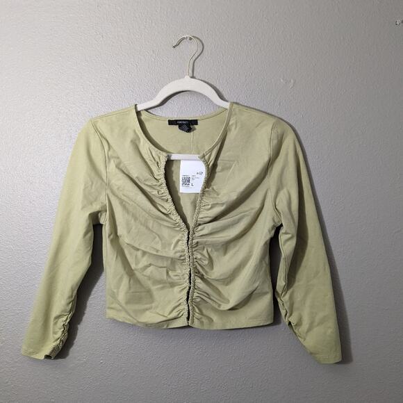 Forever 21 Ruched Hook-and-Eye Crop Top - Picture 4 of 4